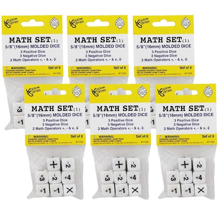 Koplow Games Positive/Negative Dice Set, 8-Piece Set, 6PK 11704